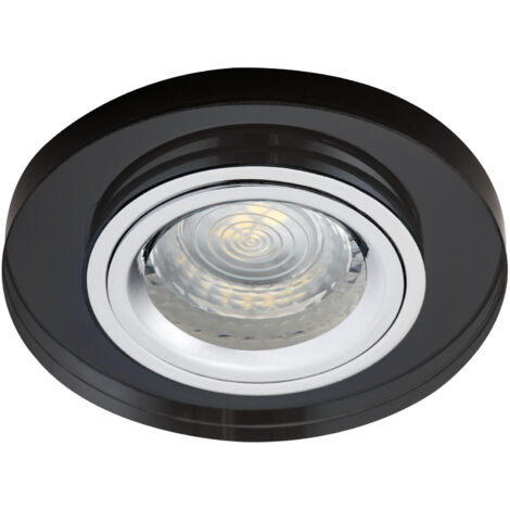 porta faretto incasso decorativo 1 luce tondo vetro fisso GU10 blu scuro