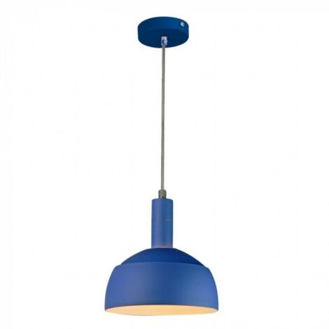 V-TAC Lampadario LED con Paralume in Alluminio e Portalampada E14 (Max 60W) Colore Blu