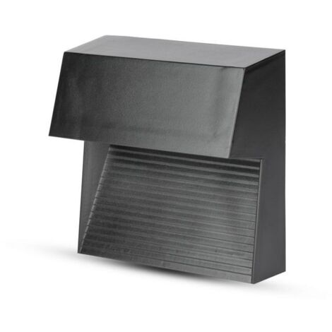V-tac segnapasso led quadrato luce scale 3w 3000k ip65 nero vt-1172 1398