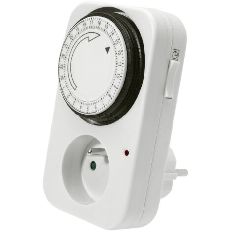 Electraline Programmatore Timer 16A - Presa Elettrica Programmabile Per Interni, Bianco/Nero - Foto 5