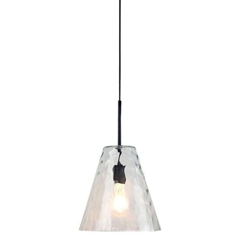 V-TAC Lampadario LED a Cono in Vetro con Portalampada E27 (Max 60W) Colore Trasparente