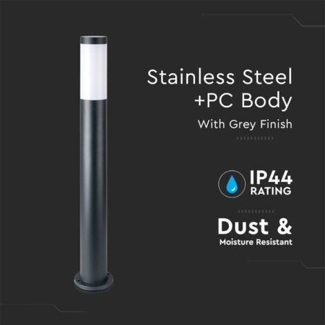 Lampada da terra per esterno terrazzo percorso faretto in acciaio inox base lampada da terra antracite V -TAC 8961