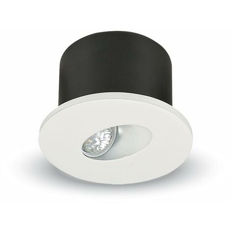 3W SPOT LED LUCE SCALE ROTONDO CORPO BIANCO BIANCO NATURALE 4000K                                        - Luce NATURALE