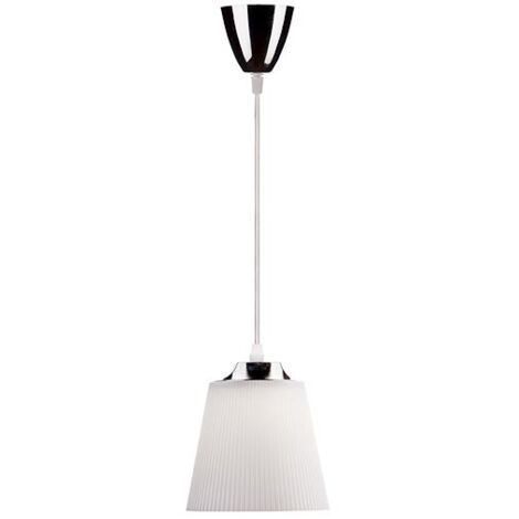 V-TAC Lampadario LED a Campana in Plastica da 5W Colore Bianco con Attacco in Metallo Cromato