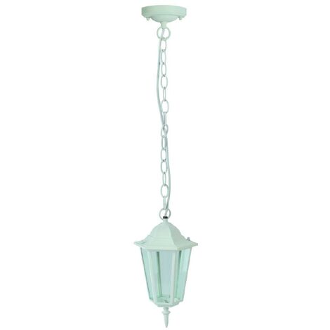 V-TAC VT-752 Portalampada lanterna pendente con attacco a soffitto in alluminio bianco per lampadina 1E27 IP44 - SKU 7073