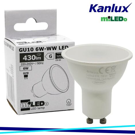 Lampadina LED GU10 6W luce neutra 4000K 430lm Miledo