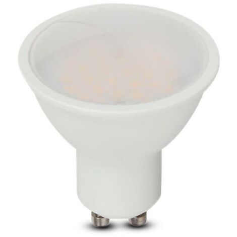 LED LAMPADINA SAMSUNG CHIP GU10 4.5W SMOOTH PLASTICA 110 D 6400K - Luce FREDDA