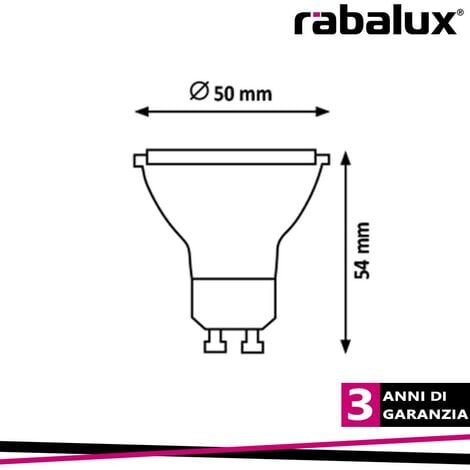 Lampadina LED GU10 dimmerabile - 7W - 4000K - 560 Lumen - Nero 