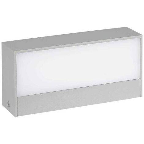 V-TAC Lampada LED Rettangolare 9W Doppio Fascio Luminoso Grigio Bianco Caldo IP65