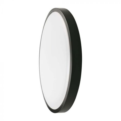 30W LED DOME LIGHT ROTONDO MICROWAVE SENSOR CORNICE NERA 4000K IP44 - Luce NATURALE (1/5)
