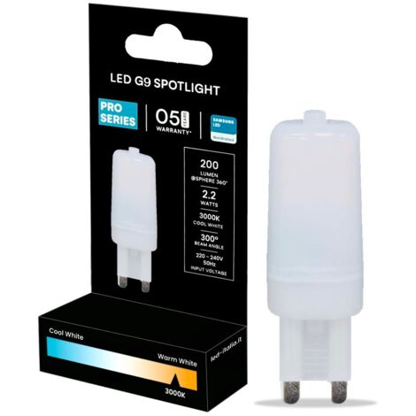LED LAMPADINA SAMSUNG CHIP - G9 2.2W PLASTICA 4000K - Luce NATURALE