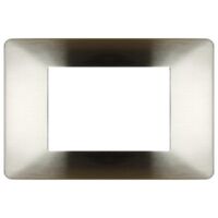 PLACCA 6803-5 3P ARGENTO SATINATO METALLO T2 GEM