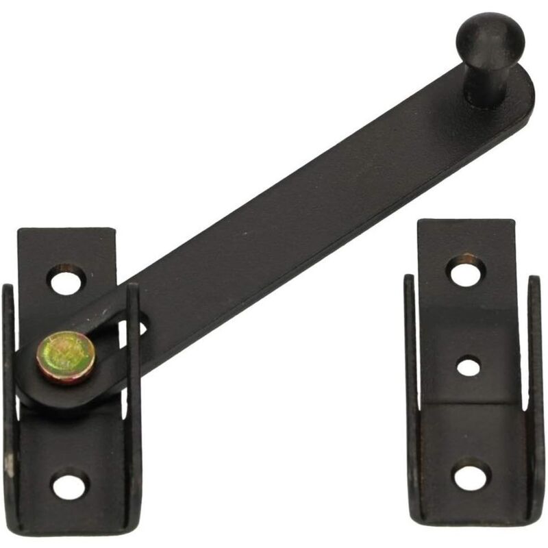8 Loquets De Porte Verrouillables Noirs 2 Voies – Pour Clôture, Enclos, Poulailler