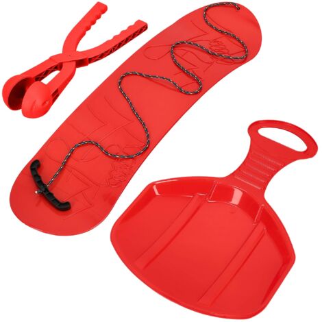 KOTARBAU® Snowboard Enfant - 68x20 cm - Bleu - PVC - Luge Enfant - 34x 53 cm- Pince à Boule de Neige - Sled - Traineau Enfant - Moule Boule de Neige - Snowball Maker (1/5)