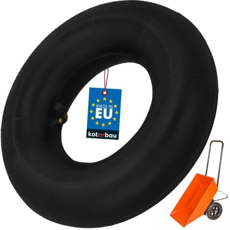 KOTARBAU® Chambre à Air - pour Bollerwagen - Gomme - 3.50-4 - Noir - Chambre à Air Brouette - Avec Valve Coudée - pour Diable Et Chariot De Transport - ⌀ 24 cm (1/5)