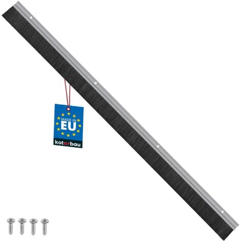 KOTARBAU® Brosse Bas de Porte - Aluminium - 1 m - Argent - Isolant - 45 mm - Joint De Porte D'Entrée - Protection Insectes - Langlebig Fiable - Bas de Ouvrant Isolant - Anti Cafard - à Visser Bavette