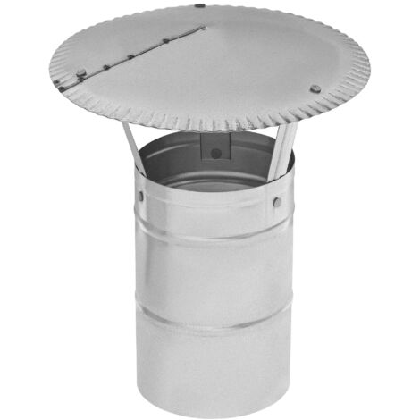 KOTARBAU® Chapeau de Cheminée - Acier Galvanisé - ø 120 mm - Argent - Chapeau Cheminée Anti Pluie - Résistant à la Corrosion - Installation Facile - Design Moderne (1/5)