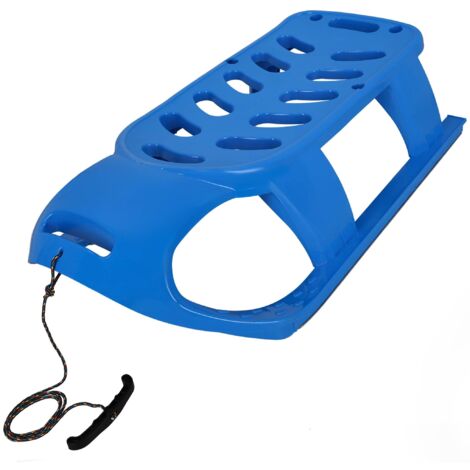 KOTARBAU® Luge Enfant - Plastique - 87x45x26 cm - Bleu - Traineau Enfant - Luge à Neige - Traineau a Neige - avec Patins Métal et Corde de Traction - Robuste et Stable (1/5)