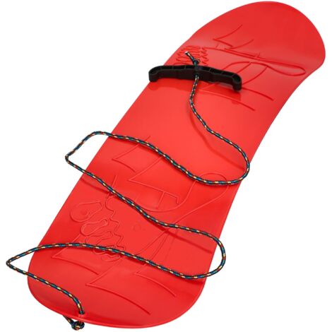 KOTARBAU® Snowboard Enfant - PVC - 68x20 cm - Rouge - avec Corde - Luge à Neige - Traineau a Neige - Luge Enfant - Résistant Léger - Snowboard Sans Fixation (1/5)