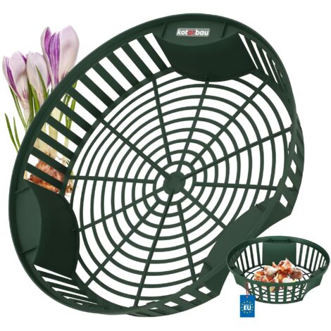 KOTARBAU® Panier À Bulbes - ⌀ 320 mm  - Vert - Corbeille Plantation Tulipes -  Accessoire Plantation Bulbes - Plastique (1/5)