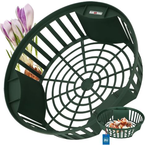 KOTARBAU® Panier À Bulbes - ⌀ 215 mm  - Vert - Corbeille Plantation Tulipes -  Accessoire Plantation Bulbes - Plastique (1/5)