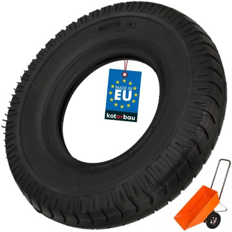 KOTARBAU® Pneu Brouette - 8 PR - Gomme - ⌀ 41 cm - Noir - Roue De Rechange - Pneu Remorque - Résistant - pour Chariot Jardin Bricolage (1/5)