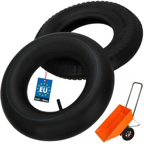 KOTARBAU® Pneu Chambre a Air Brouette - Gomme - Noir - Pneu Brouette - ⌀ 40 cm - 6PR - Chambre a Air - ⌀ 35 cm - Résistant - pour Chariot Jardinage (1/5)