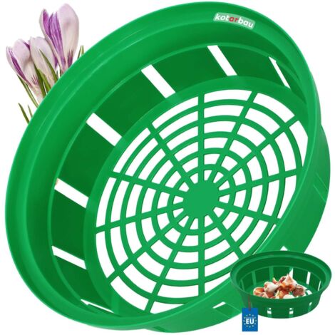 KOTARBAU® Panier À Bulbes - ⌀ 260 mm - Vert - Corbeille Plantation Tulipes - Accessoire Plantation Bulbes - Plastique (1/5)