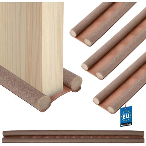KOTARBAU® 3 pcs Boudin De Porte Isolant - Polyéthylène Mousse - 95 cm - Brun - Découpable - 30 mm - Bas de Porte Anti Courant d'air - Protection Acoustique (1/5)