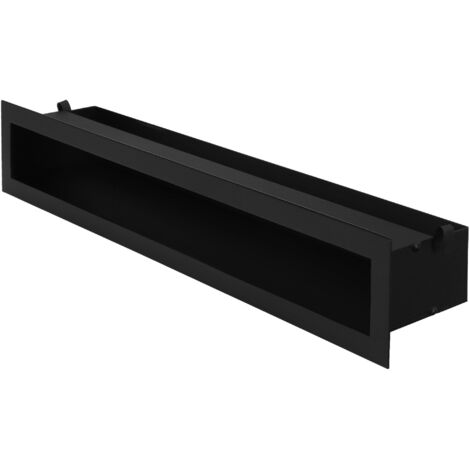 KOTARBAU® Grille Cheminée - Acier Revêtu Poudre - 60 cm - Noir - Grille Ventilation Cheminée - Aération pour Foyer - Design Moderne - Résistante Haute Température (1/5)