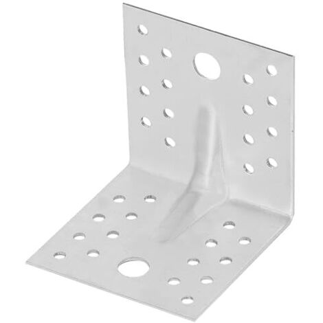 KOTARBAU® Équerre De Fixation - Acier Galvanisé - 80 x 80 x 80 mm - Argent - Renfort D'Angle Métal - Équerre de Fixation Renforcée - 90 Degrés