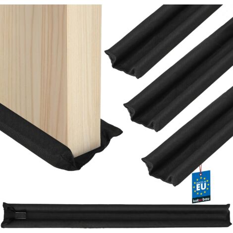 KOTARBAU® 3 pcs Boudin De Porte Isolant - Polyéthylène Mousse - 95 cm - Noir - Découpable - 30 mm - Bas de Porte Anti Courant d'air - Protection Acoustique (1/5)