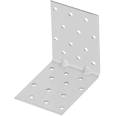 KOTARBAU® Équerre De Fixation - Acier Galvanisé - 80 x 80 x 60 mm - Argent - Renfort D'Angle Métal - Équerre de Fixation Renforcée - 90 Degrés (1/5)