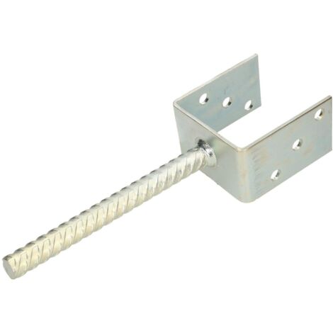 KOTARBAU® Support Poteau à Sceller - Acier Galvanisé - 141 mm - Argent - Pied de Poteau Bois - avec Ancrage Béton - Embase Robuste pour Clôture Jardin Terrasse (1/5)