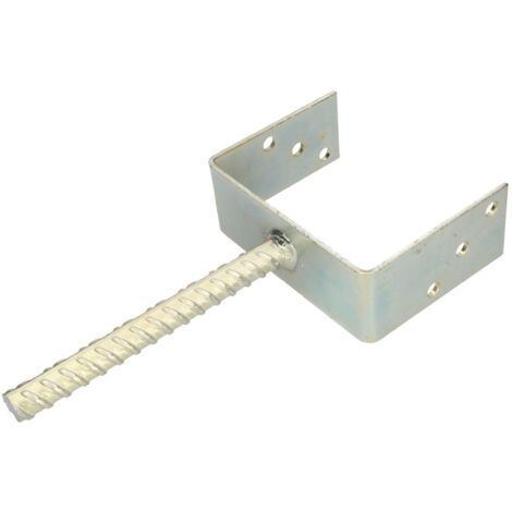 KOTARBAU® Support Poteau à Sceller - Acier Galvanisé - 161 mm - Argent - Pied de Poteau Bois - avec Ancrage Béton - Embase Robuste pour Clôture Jardin Terrasse (1/4)