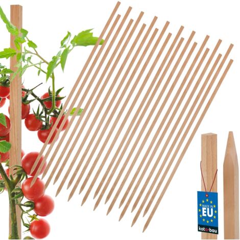 KOTARBAU® 20 Pièces Tuteur Tomate - Bois de Hêtre - 120 cm - Naturel - Tuteur Plante - Piquet de Jardin - Poteau Bois - Piquet Tomate - Support Plante Grimpante