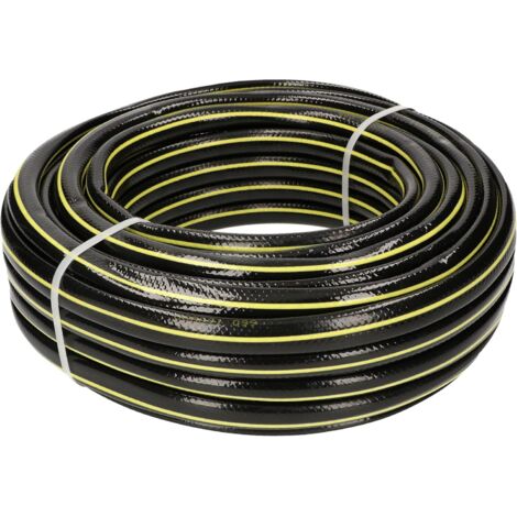 Kotarbau – Tuyau d'arrosage professionnel 1/2' 30 m – 4 couches renforcé noir-jaune – Pression 8 bar – PVC avec fil polyester (1/5)