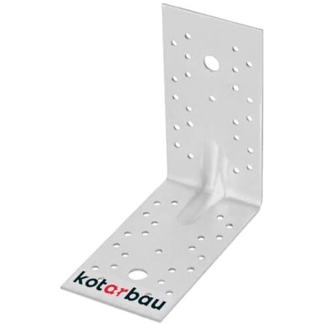 KOTARBAU® Équerre De Fixation - Acier Galvanisé - 150 x 150 x 80 mm - Argent - Renfort D'Angle Métal - Équerre de Fixation Renforcée - 90 Degrés