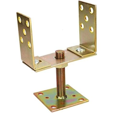 Kotarbau – Support de poteau à visser forme U 120-160 mm – Acier galvanisé à chaud – Résistant aux intempéries – Pour installations extérieures