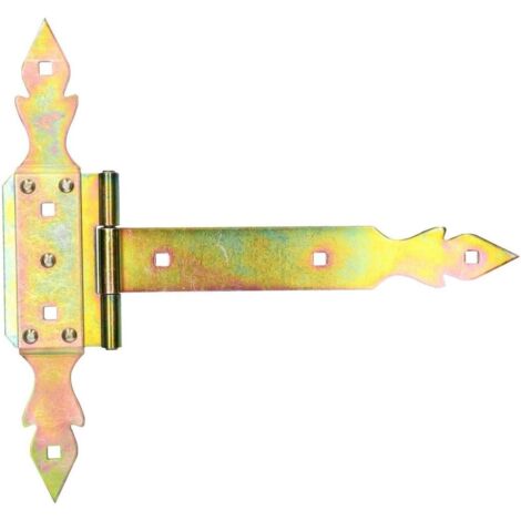 KOTARBAU Charnière en Croix 300 mm Charnière pour Portes et Portails Galvanisée Dorée Quincaillerie de Construction Décorative (1/5)