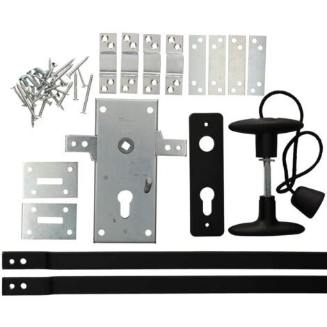 Kotarbau – Serrure de garage en acier galvanisé 60 mm – Cylindre profilé pour portes basculantes – Installation facile sur bois, métal, PVC