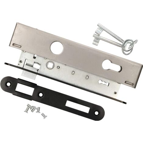 KOTARBAU serrure à mortaiser BB 90/22 avec contre-plaque de boîtier de serrure galvanisée serrure de chambre universelle gauche/droite serrure de sécurité intérieure/extérieure (1/5)