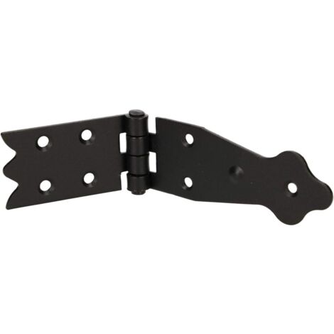 KOTARBAU Charnière pour caisses - 160 x 35 mm - Revêtement par poudre - Noir (1/5)