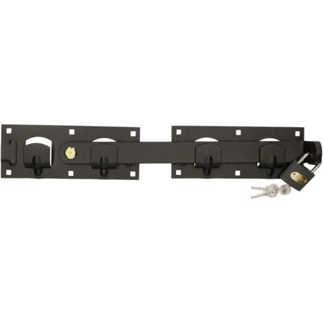 KOTARBAU Charnière de porte double gauche et droite avec cadenas - Verrou de porte de jardin (1/5)