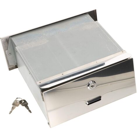 KOTARBAU Boîte aux lettres en acier inoxydable 160mm - 295mm Profondeur Réglable Pour Mur Clôture Façade De Bâtiment Nécessaire Pour Votre Maison (1/5)