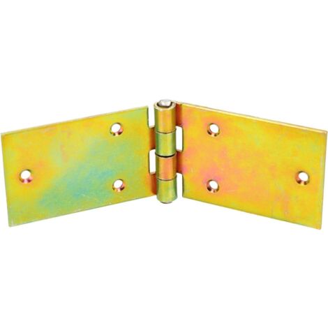 KOTARBAU Charnière de coffre - 150 x 50 mm - Galvanisée - Jaune - Charnière de porte - 2 ailes - Qualité supérieure (1/5)