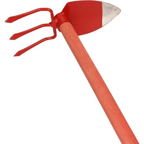 KOTARBAU Houe de jardin en forme de cœur 135 x 100 mm 3 dents 107 mm avec manche 120 cm
