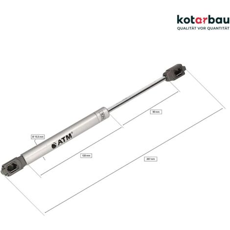 Lot De 2 Vérins à Gaz Universels X AUTOHAUX – Force 380N (38 Kg), Longueur 20,3 Cm, Pour Coffre De Voiture, Capot - 11