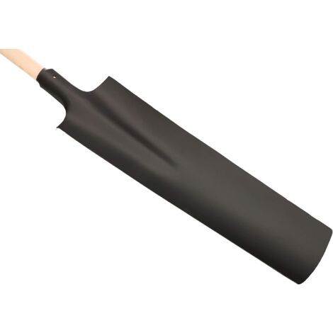 KOTARBAU Pelle de drainage 510 x 115 mm pour tige de 38 mm de diamètre - Lame en acier longue étroite pour transplantation avec manche en bois