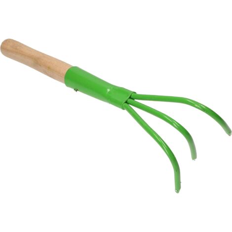 KOTARBAU Mini cultivateur à 3 dents - Râteau à fleurs - Serpillière de jardin - Cultivateur pour ameublir le sol - Outil de jardinage pour l'entretien du jardin (1/5)